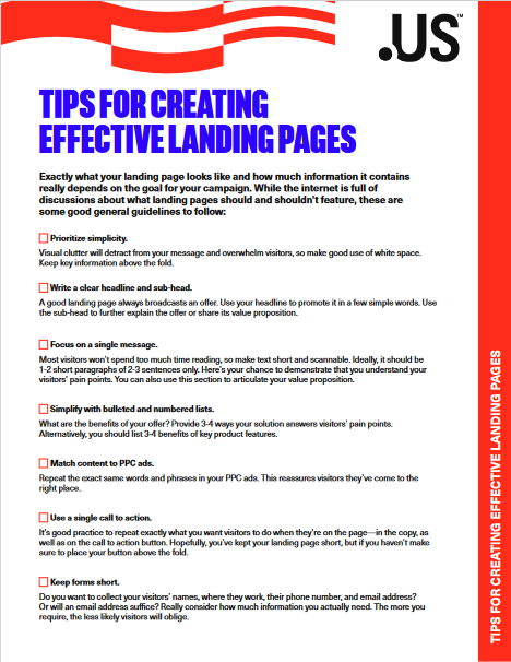 Creating Effective Landing Pages